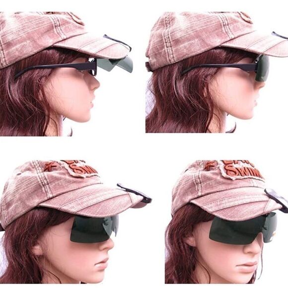 Polarized Clip On Sunglasses clip on cap - Picture 1 of 8